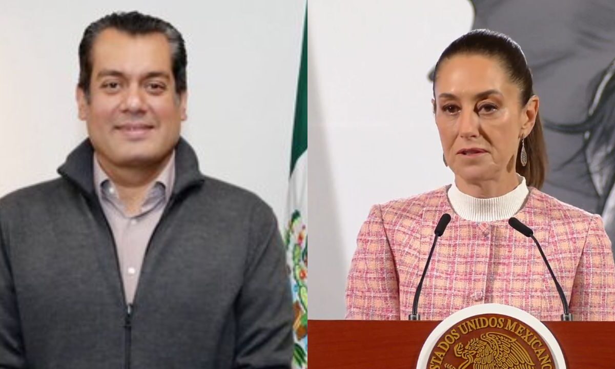 El presidente de la Mesa Directiva de la Cámara de Diputados, Sergio Gutiérrez Luna y la presidenta Claudia Sheinbaum