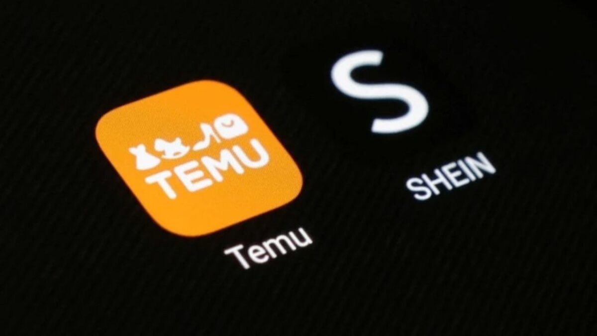 Aplicaciones de celular de Temu y Shein.
