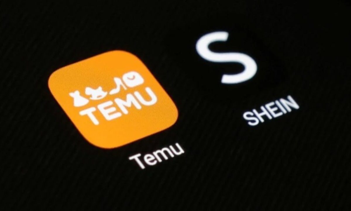Aplicaciones de celular de Temu y Shein.