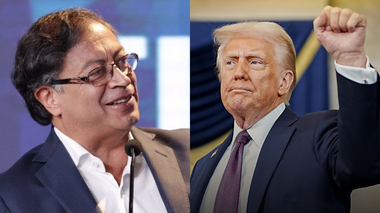 Gustavo Petro, presidente de Colombia, y Donald Trump, presidente de Estados Unidos.