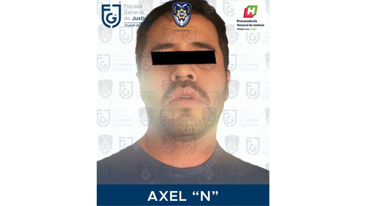 Axel Esli N., presunto integrante del grupo delictivo La Unión Tepito, detenido en Hidalgo.