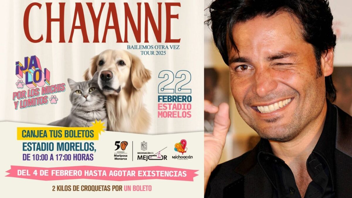 Veterinarios que decidan donar esterilizaciones a perros y gatos, el gobierno de Michoacán les regalará boletos de Chayanne.