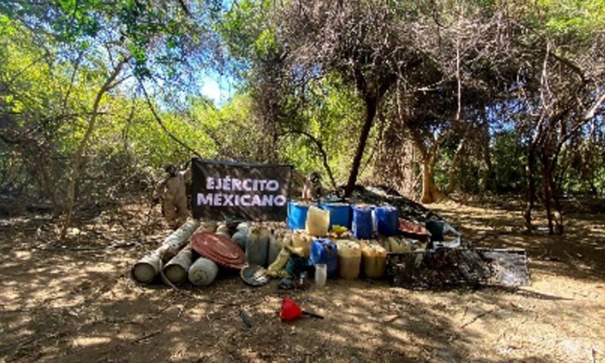 En Sinaloa, la Secretaría de la Defensa Nacional (Defensa) desmanteló 6 “narco bodegas” y decomisó más de 4 mil litros de químicos.