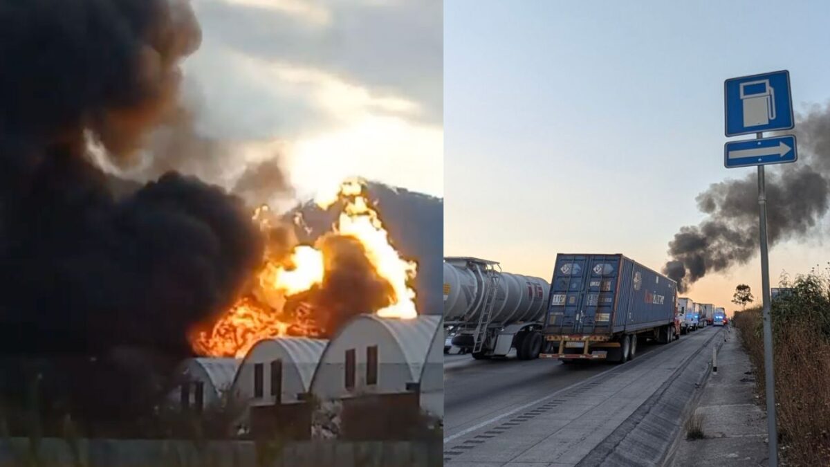 El incendio aún activo de un poliducto de gas licuado de Pemex mantiene el cierre de la Autopista México-Querétaro causando caos vial.