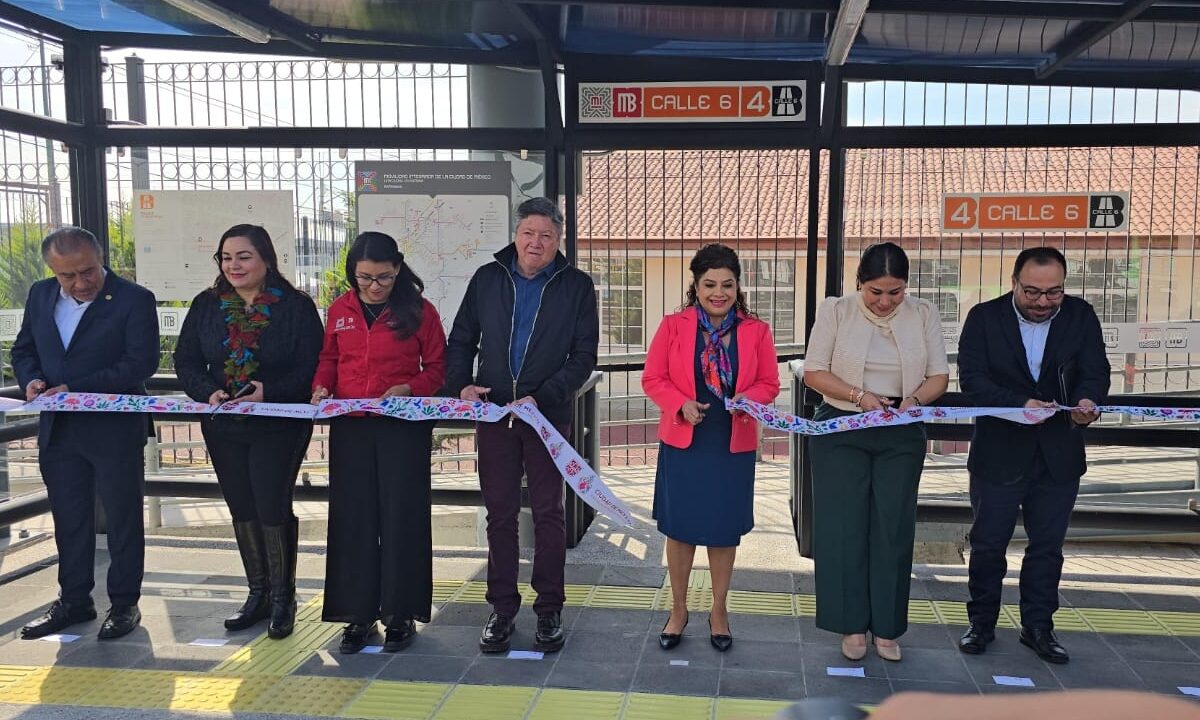 Brugada inaugura estación Calle 6 en Agrícola Pantitlán