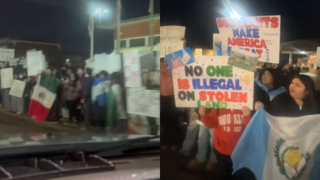 Pro inmigrantes protestan contra Trump y sus políticas de inmigración.