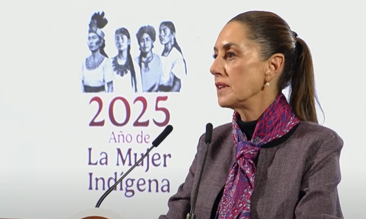 Claudia Sheinbaum durante la mañanera