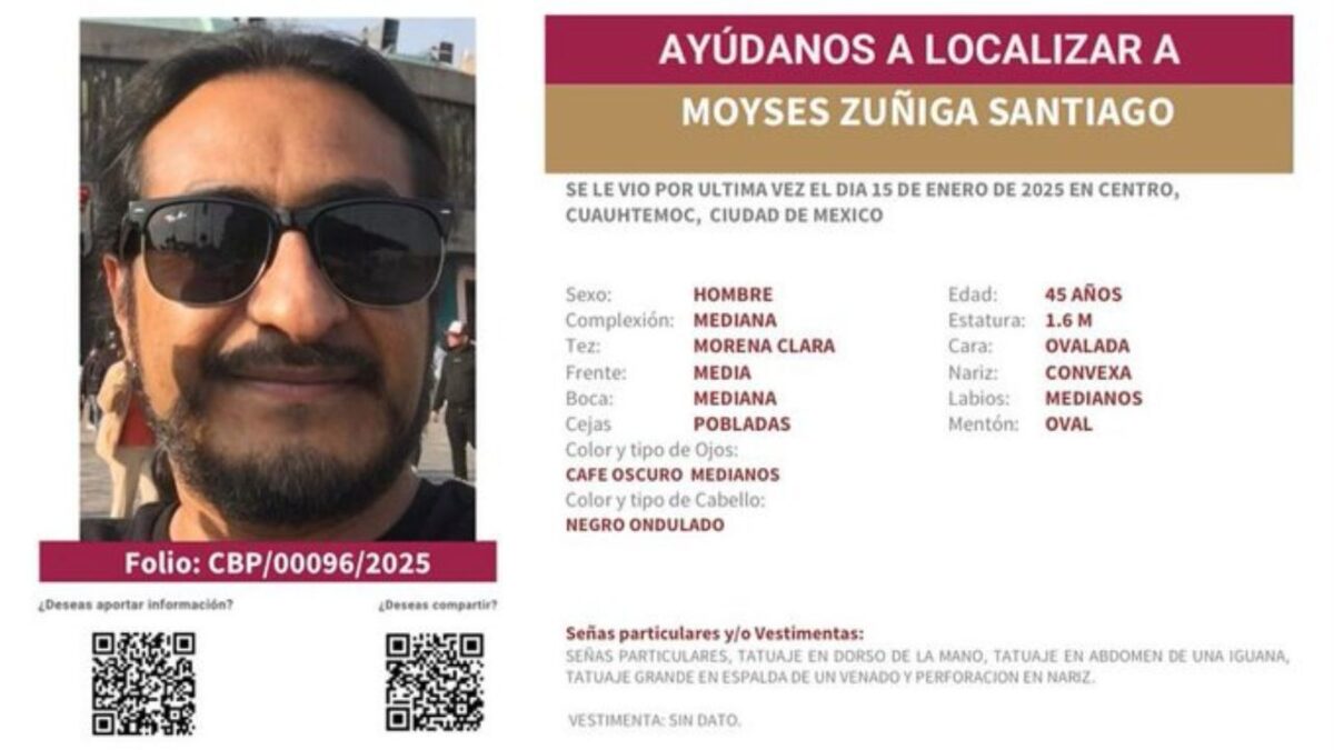 Reportan desaparecido al fotoperiodista Moyses Zúñiga Santiago