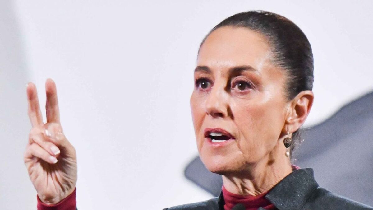 Claudia Sheinbaum, presidenta de México, durante la conferencia matutina realizada en Palacio Nacional.