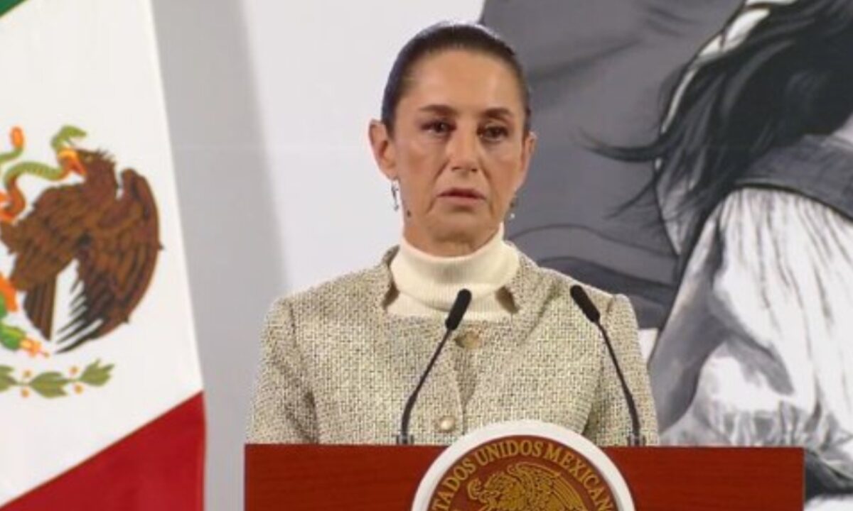 Claudia Sheinbaum en la mañanera del pueblo