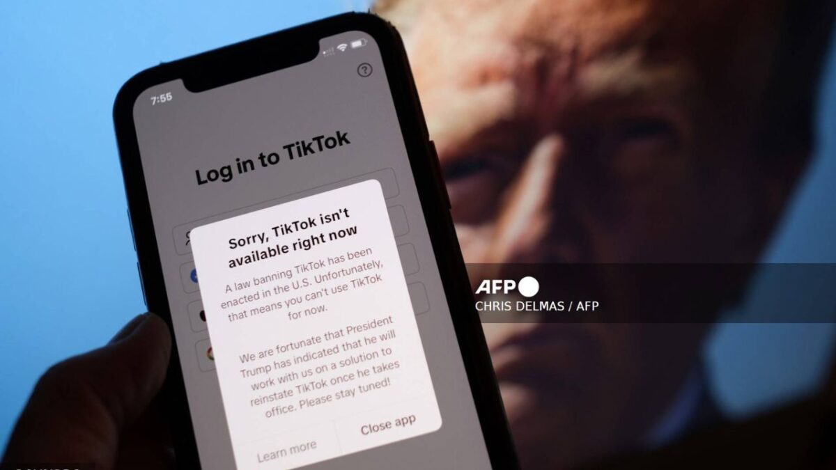 TikTok restringió el acceso a su aplicación en Estados Unidos este sábado, ante la entrada en vigor de la ley que prohibe su uso en el país.