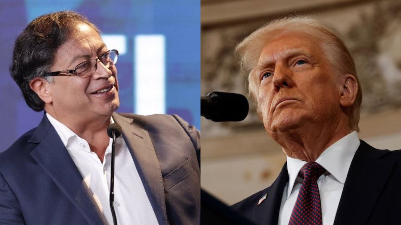 Gustavo Petro, presidente de Colombia, y Donald Trump, presidente de Estados Unidos.