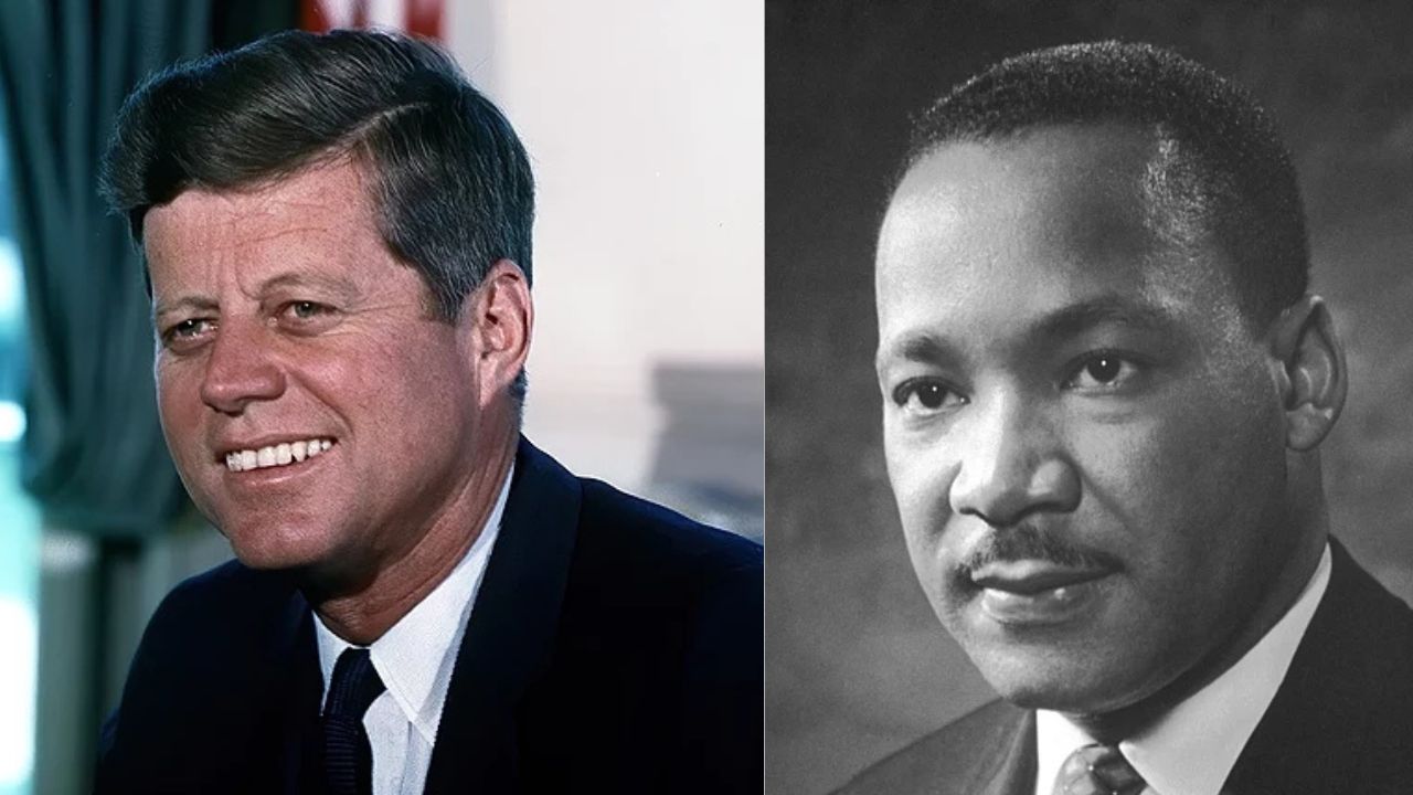 Fotos de John F. Kennedy y Martin Luther King Jr. 