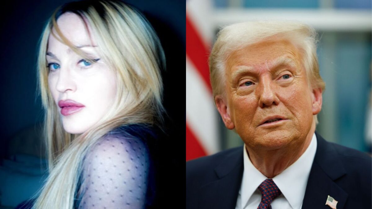 La cantante estadounidense Madonna y el presidente Donald Trump