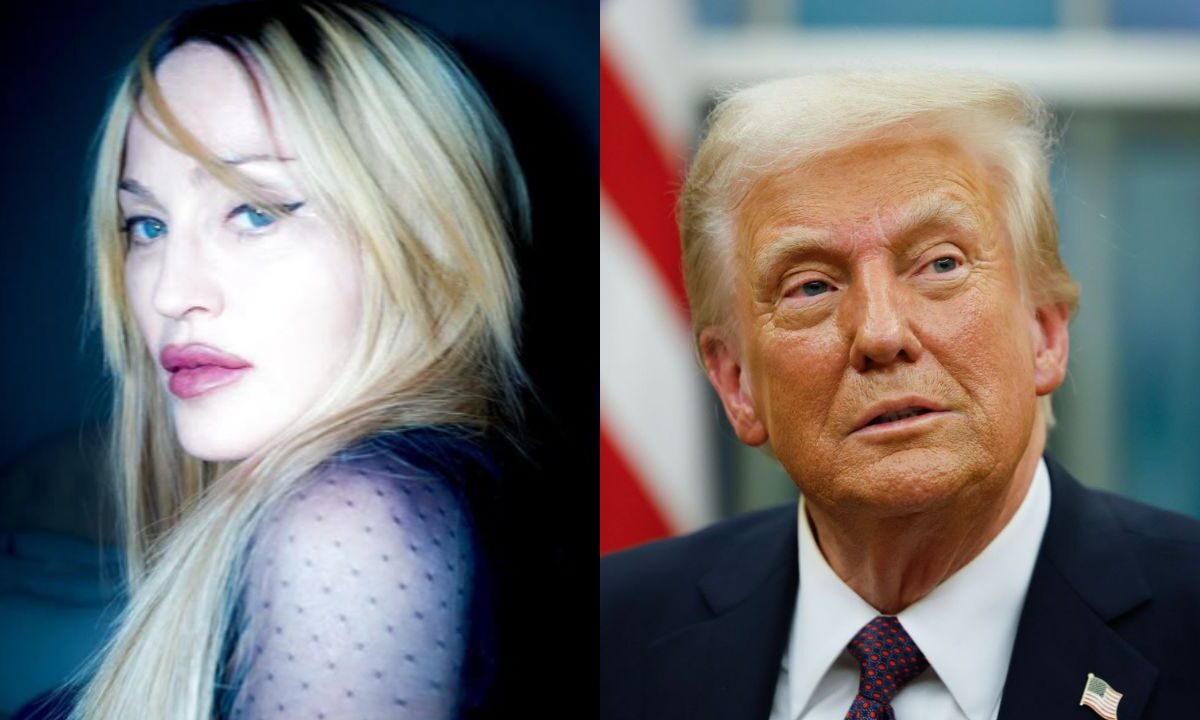 La cantante estadounidense Madonna y el presidente Donald Trump