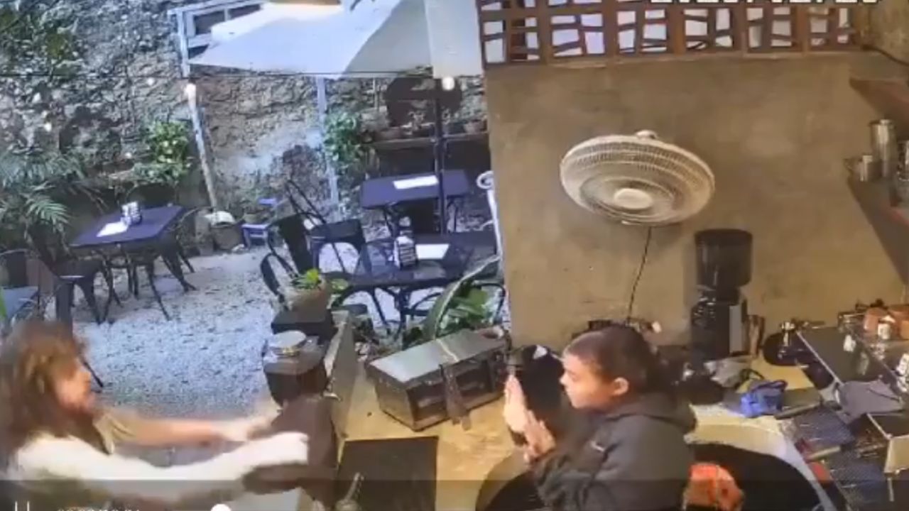 Turista español golpeó a una empleada y destrozó una cafetería en #Mérida, Yucatán 