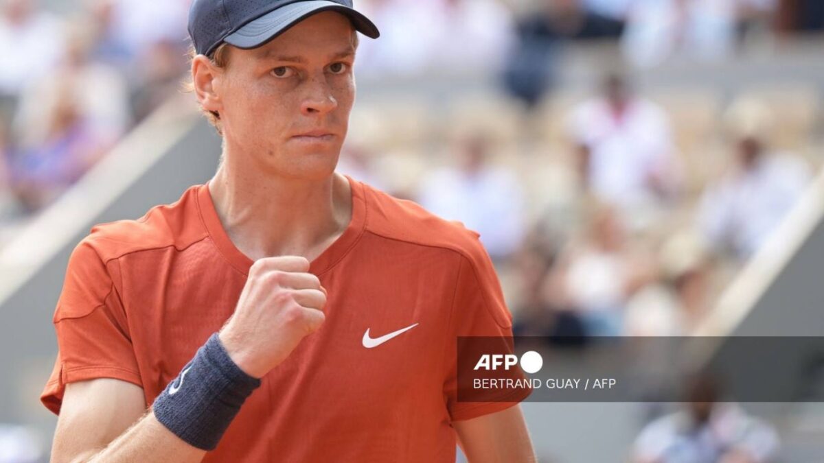 El italiano Jannik Sinner durante el partido de semifinales contra el ruso Daniil Medvedev