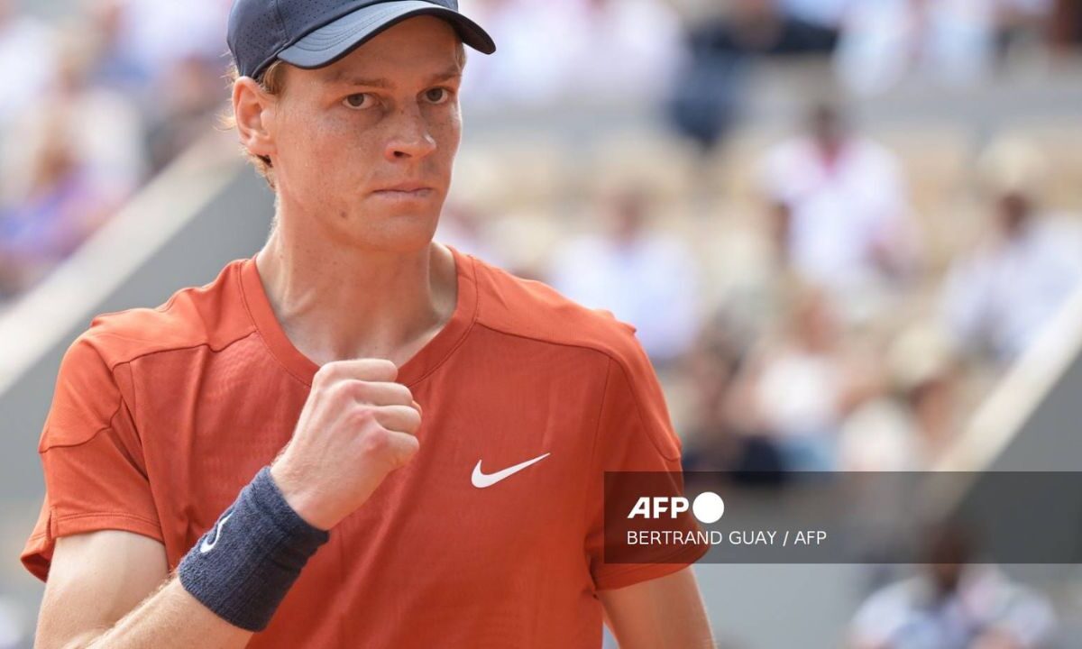 El italiano Jannik Sinner durante el partido de semifinales contra el ruso Daniil Medvedev