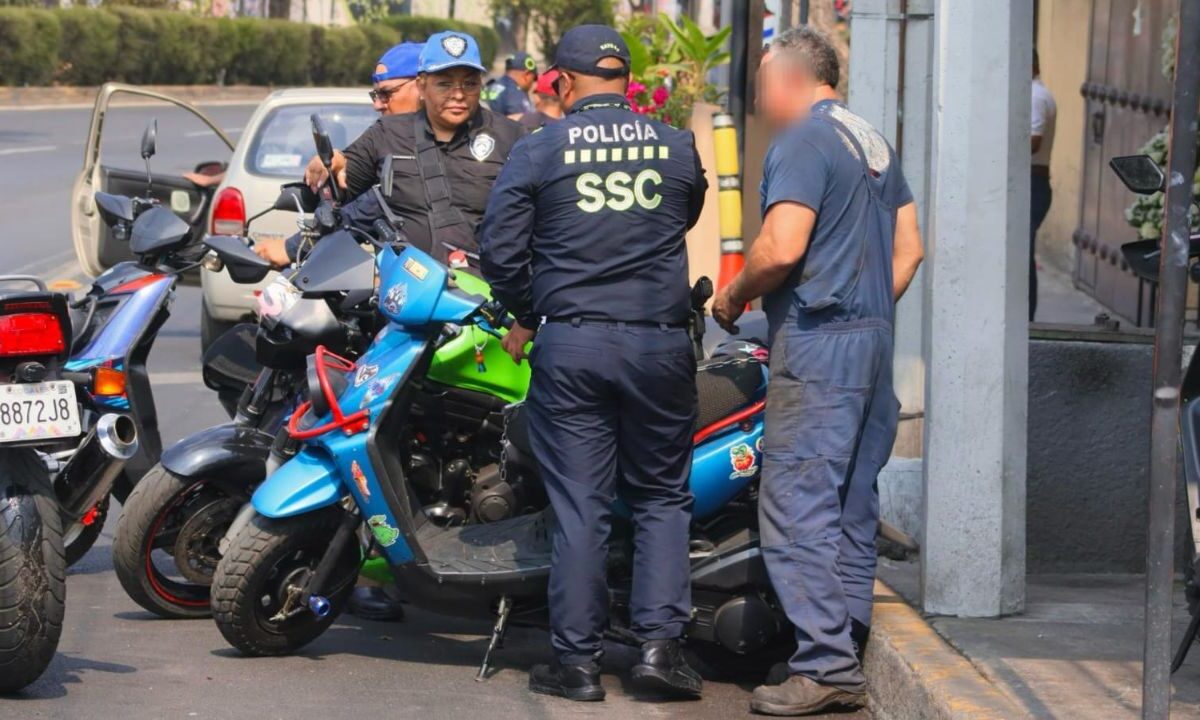 A corralón 14 motos en operativo en Coyoacán