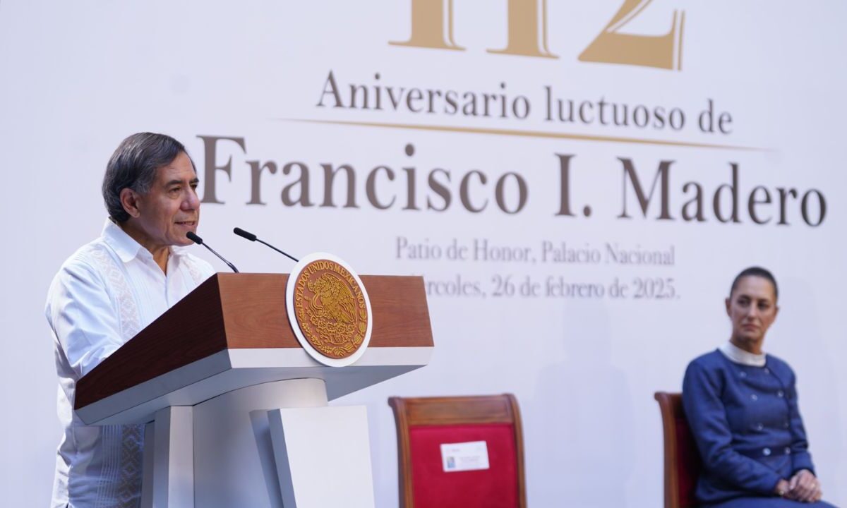 Desde Palacio Nacional, se lleva a cabo el aniversario luctuoso de Madero