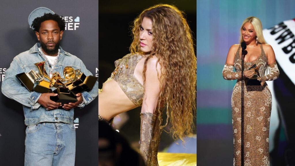 Grammys: Beyoncé, Shakira, Kendrick Lamar, y más triunfan en los premios