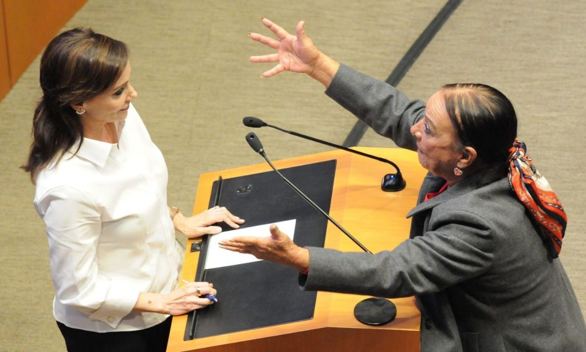 Discuten las senadoras Téllez y Trasviña por señalamiento de Estados Unidos de supuesto vínculo entre criminales y gobernantes mexicanos.