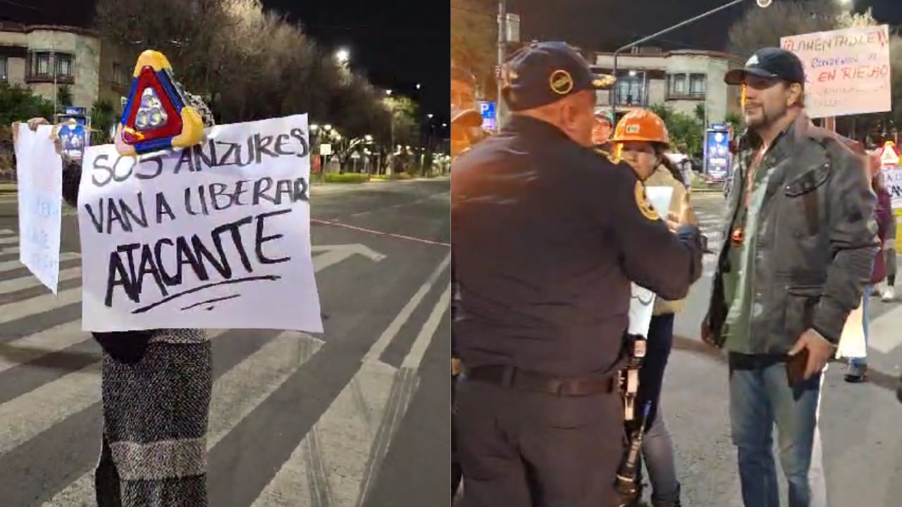 Eles bloqueiam avenidas no bairro de Anzures; Eles denunciam que vão soltar o suposto agressor de vizinhos.