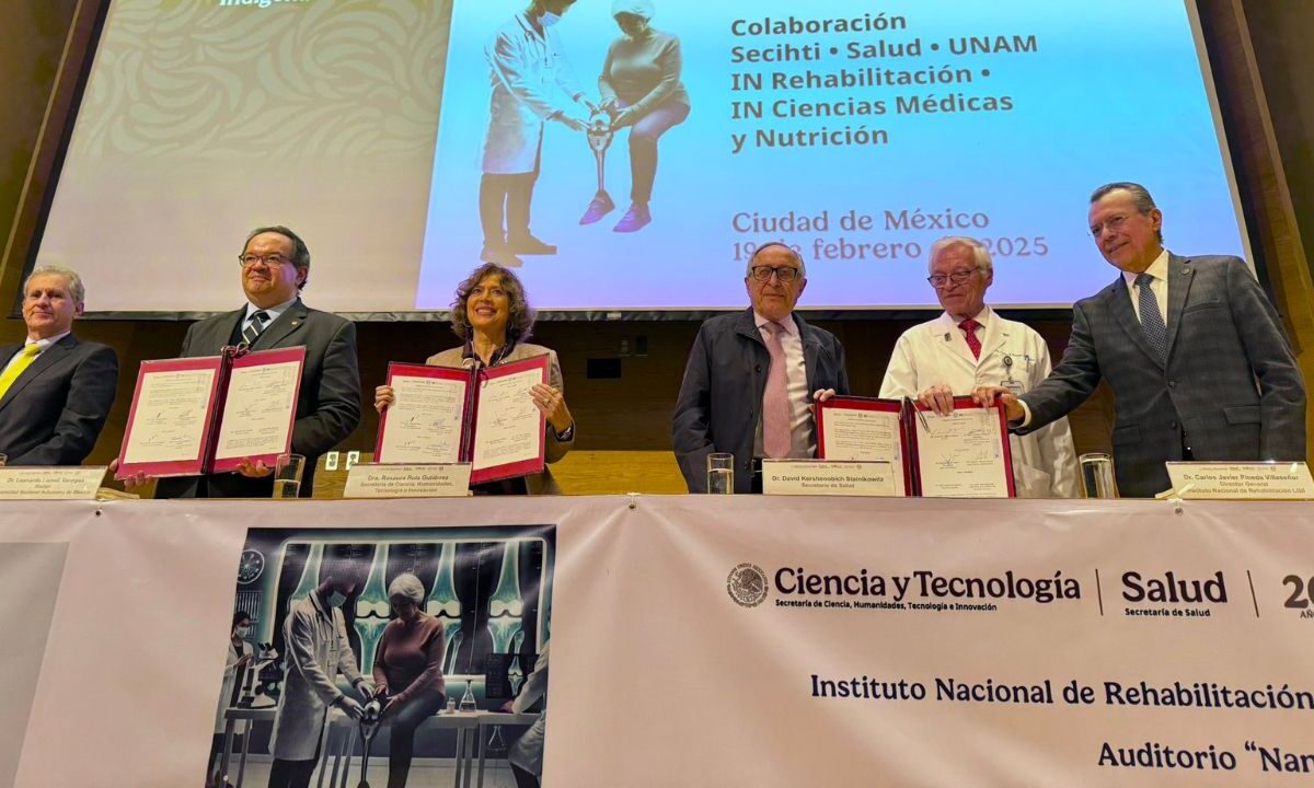 Firman Ssa, Secihti y UNAM, convenio para integrar la salud, la ciencia y la tecnología.