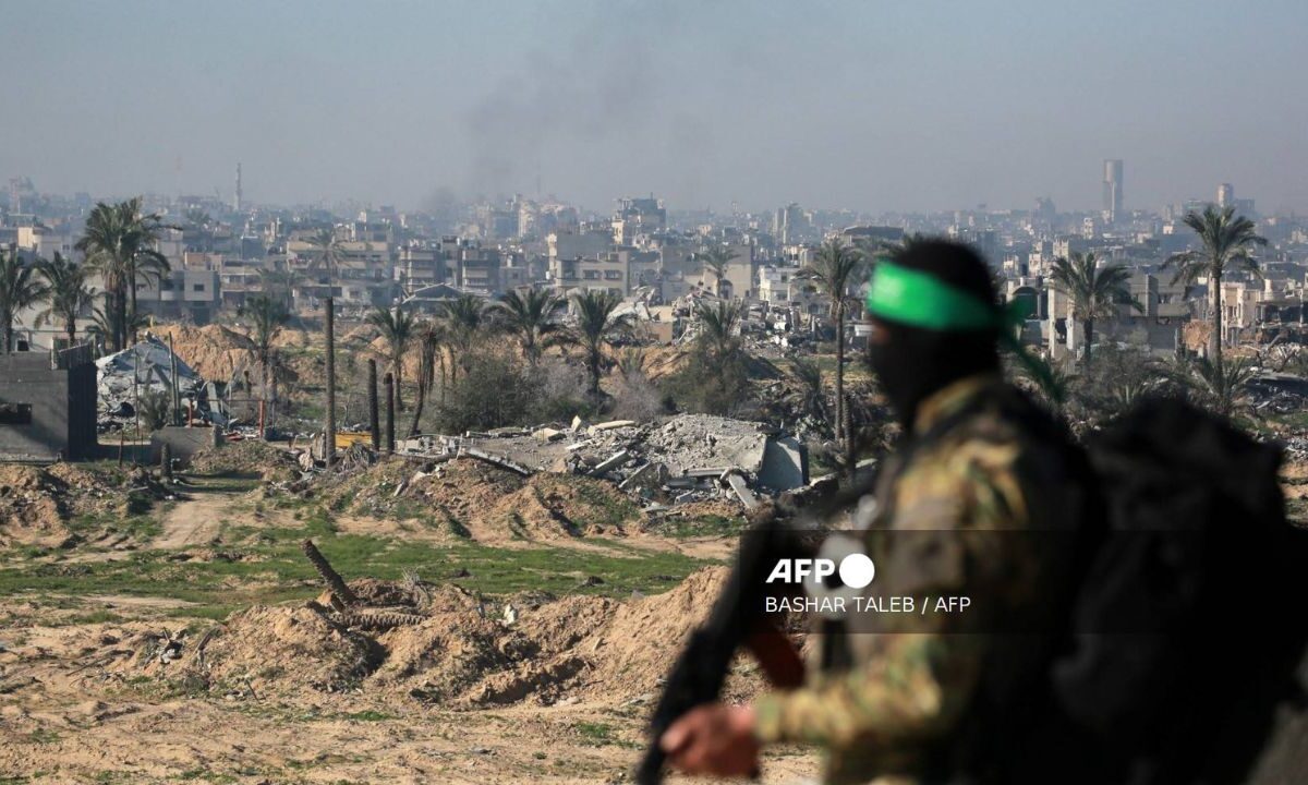 Guardia Fronterizo en la Franja de Gaza.