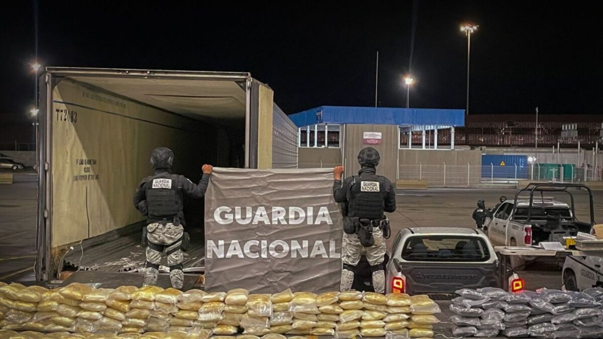 Elementos de la Guardia Nacional aseguran drogas en la frontera norte