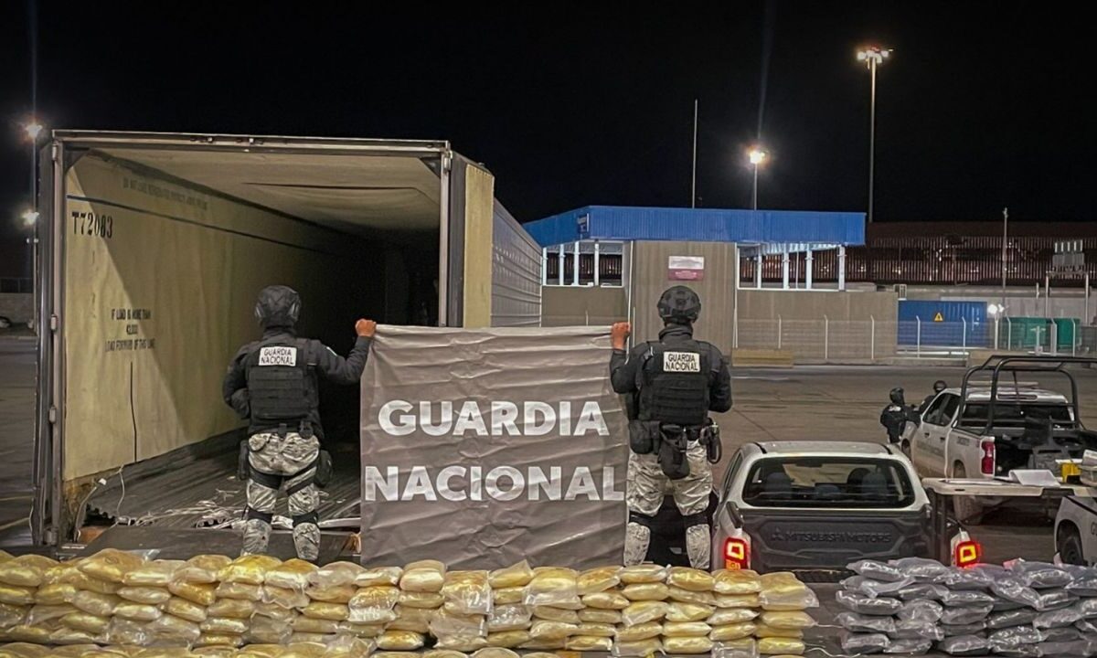 Elementos de la Guardia Nacional aseguran drogas en la frontera norte