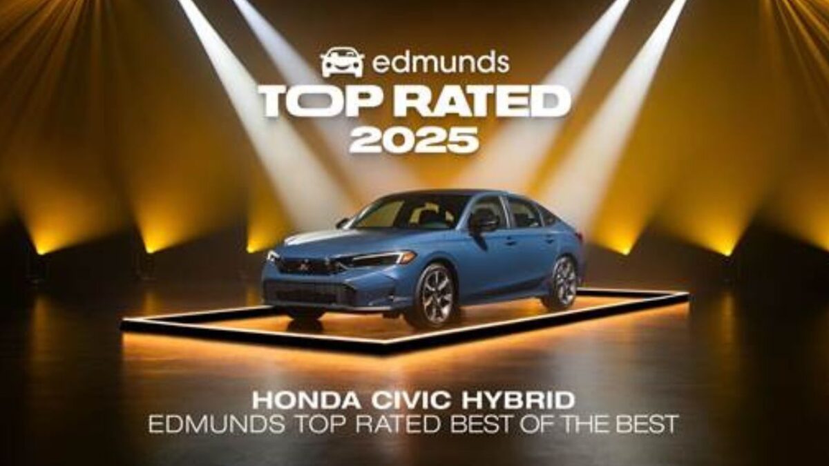 Honda Civic híbrido recibe dos premios: “Best of the Best”, el mayor galardón posible de Edmunds y “Top Rated Car” por tercera vez. 