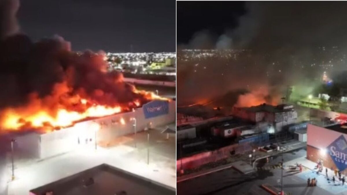 La única sucursal de Walmart en Delicias, Chihuahua fue consumida en su totalidad por un incendio originado en la zona de carga.