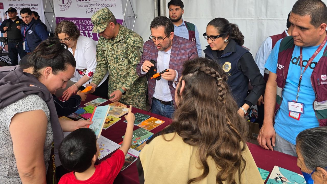 El programa “Sí al Desarme, Sí a la Paz” está a un costado del Templo de San Hipólito, en la alcaldía Cuauhtémoc.