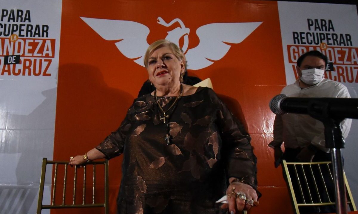 Paquita la del Barrio se lanzó como candidata por un curul en el Congreso de Veracruz en el 2021.