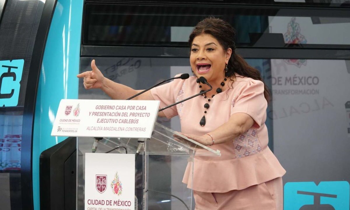 Clara Brugada, jefa de Gobierno de la Ciudad de México, prometió una nueva línea de Cablebús para la Magdalena Contreras.