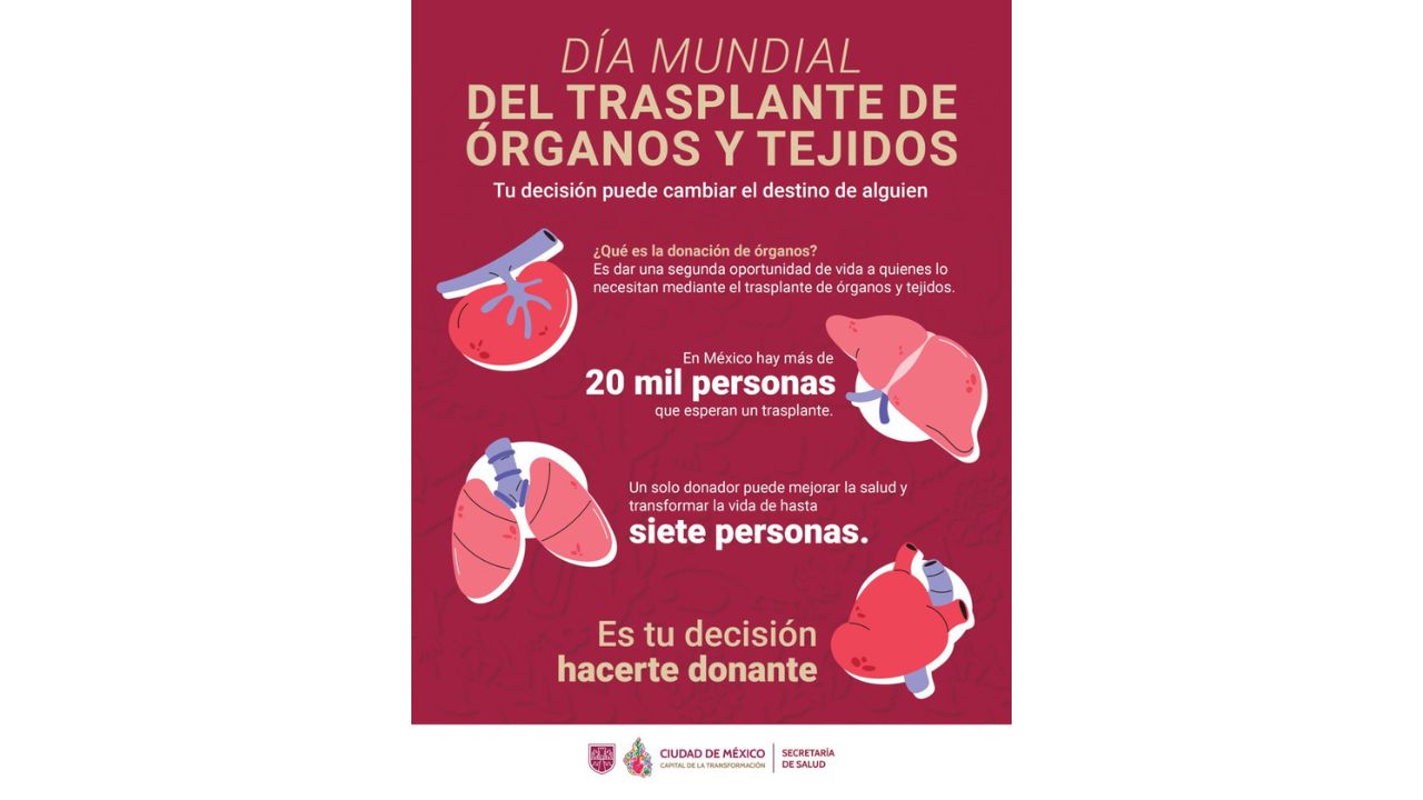 La Sedesa en CDMX invitó a las y los ciudadanos a sumarse a la donación de órganos y tejidos de forma voluntaria y altruista. 