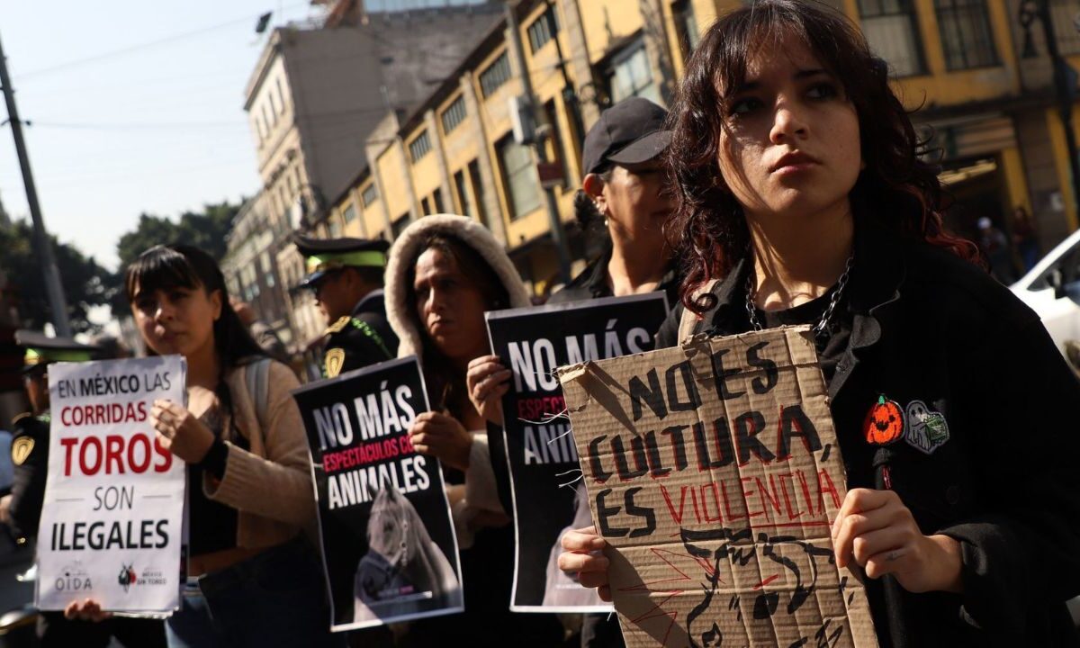 Protestas contra corridas de toros en la CDMX