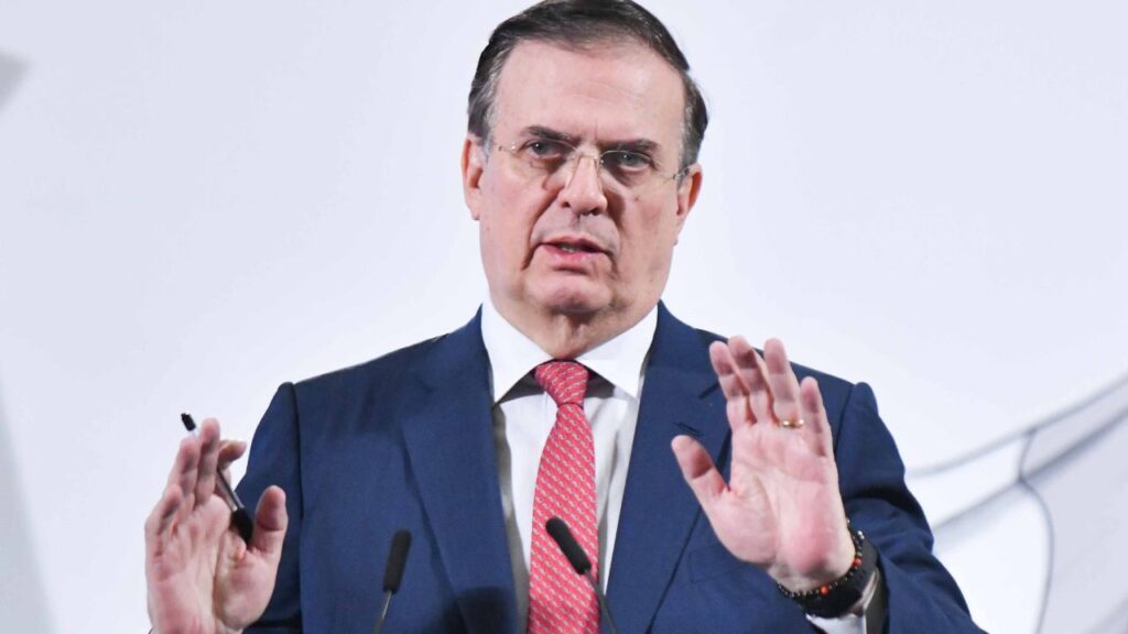 Marcelo Ebrard durante una conferencia matutina del Gobierno mexicano.