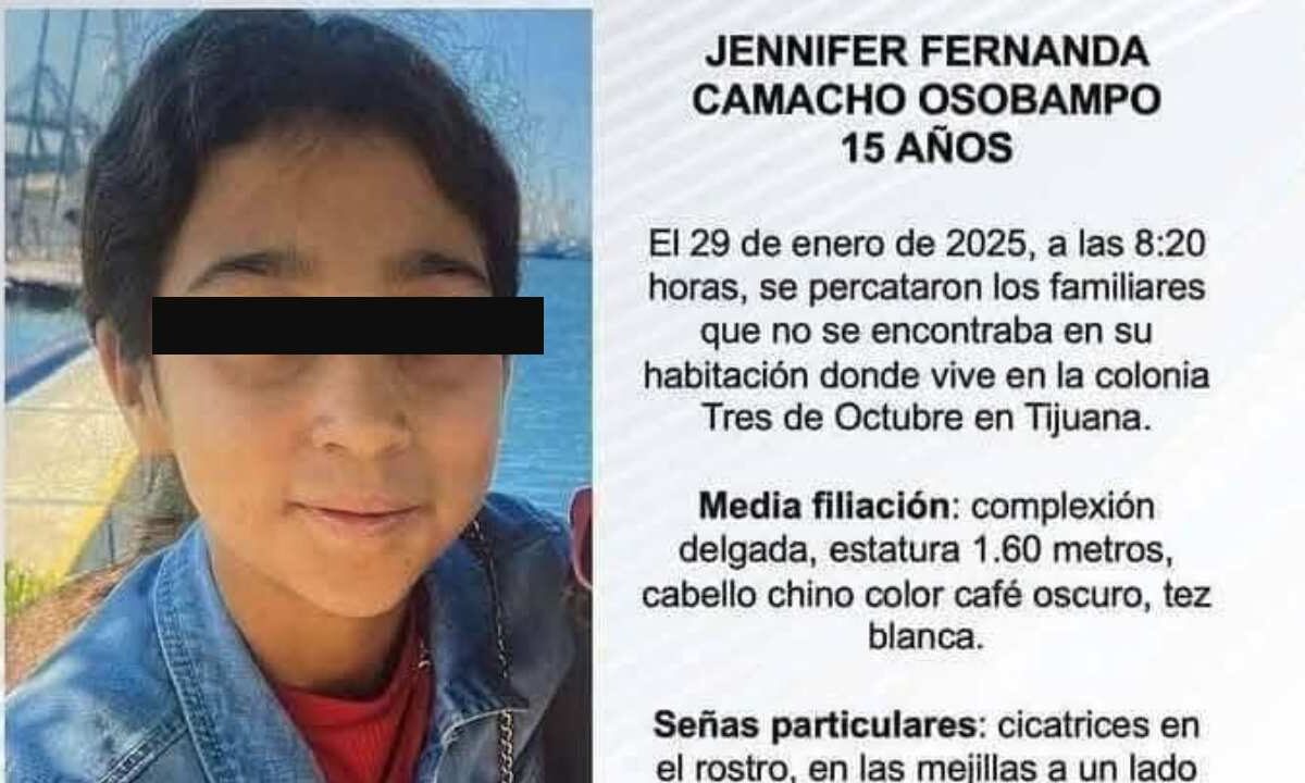 La joven Jennifer, desaparecida en Baja California, habría sido localizada en el estado de Puebla.