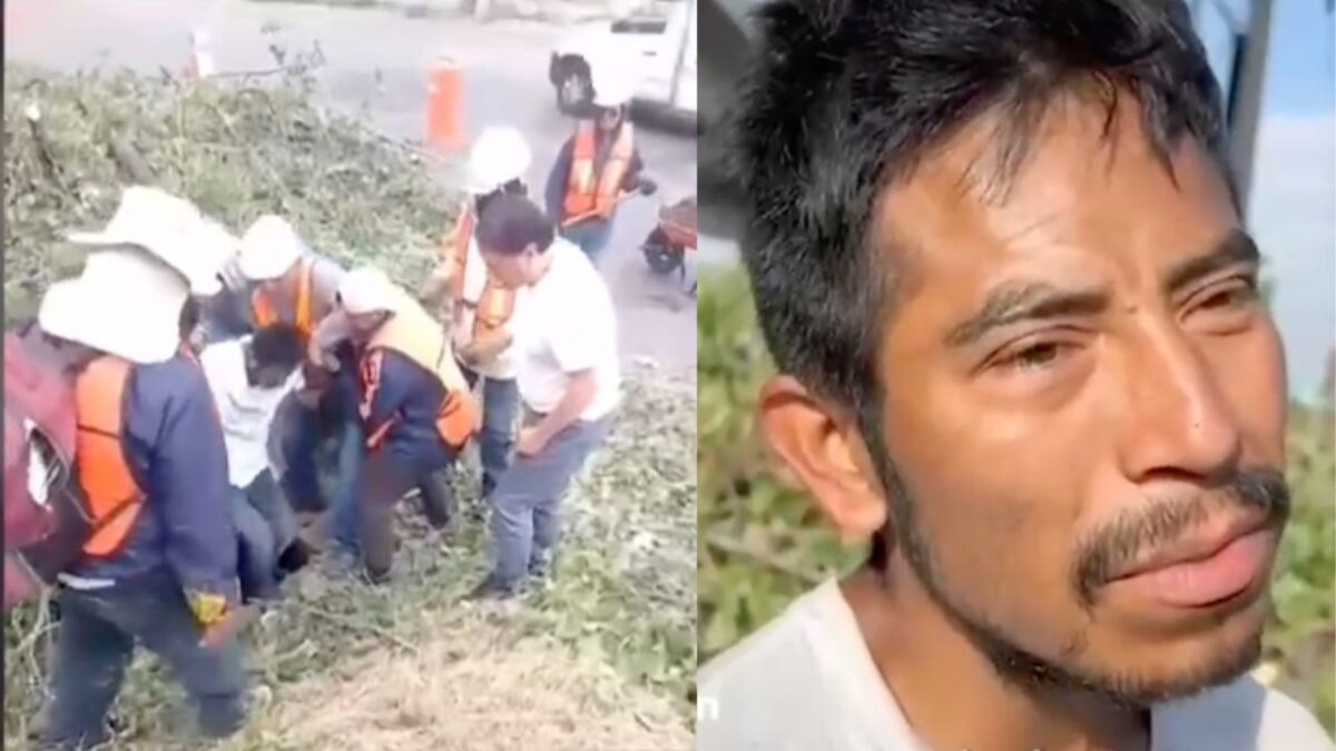 Trabajadores del Gobierno del Estado de Puebla rescatan a un joven en situación vulnerable que vivía en un registro de CFE.