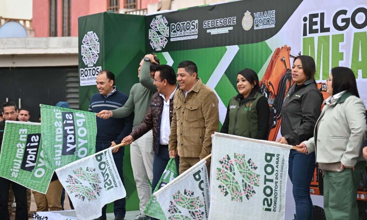 Ricardo Gallardo inició la rehabilitación de la avenida Molino Rojo y entregó el Programa de Seguridad Alimentaria en apoyo a familias.