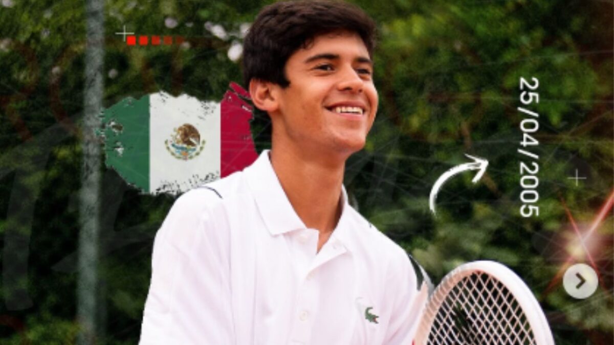 El es Rodrigo Pacheco joven promesa del tenis mexicano