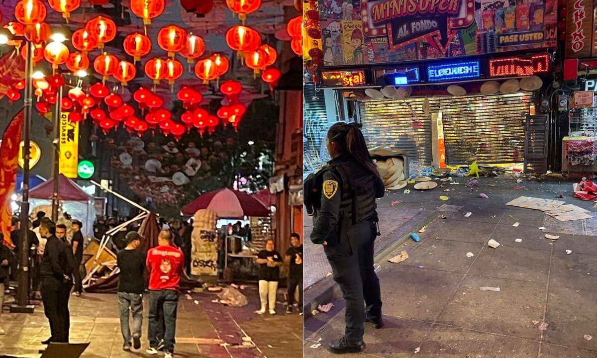 Una pelea campal entre comerciantes interrumpió los festejos por el Año de la Serpiente de Madera en el Barrio Chino de la CDMX.