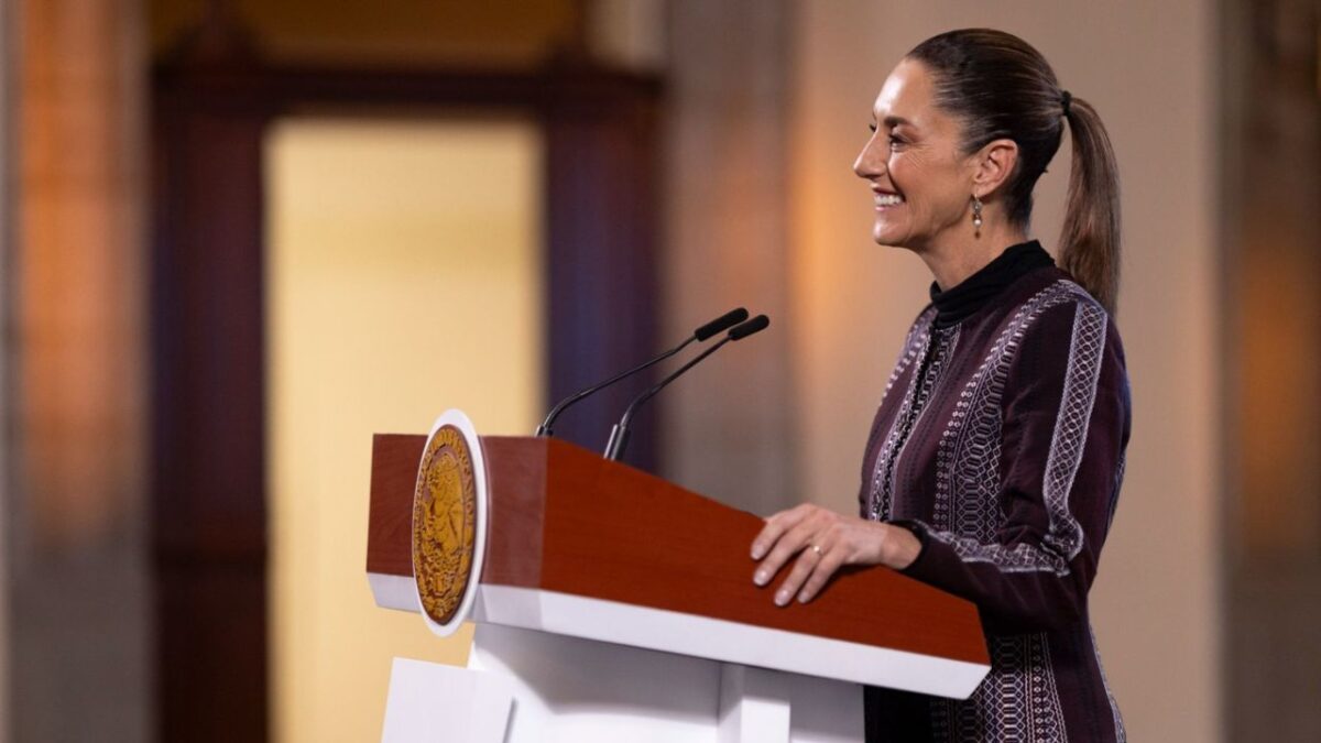 La presidenta Claudia Sheinbaum en conferencia de prensa