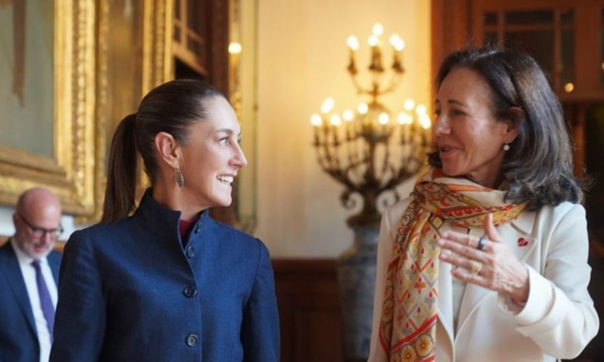 La presidenta de México, Claudia Sheinbaum recibió este lunes a Ana Botín, presidenta del Banco Santander.