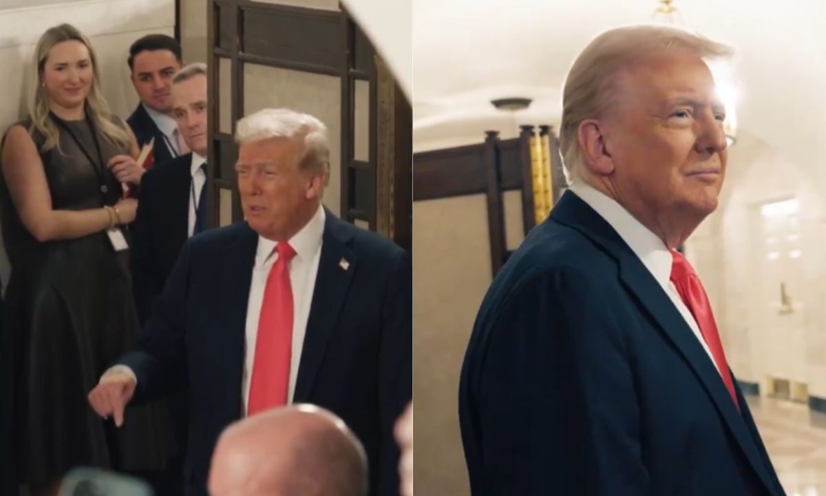 Donald Trump sorprendió con su primer tour en la Casa Blanca desde el inicio de su segundo mandato.