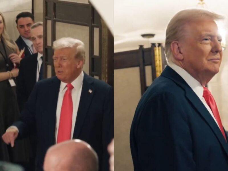 Trump sorprende a turistas en el primer tour en la Casa Blanca