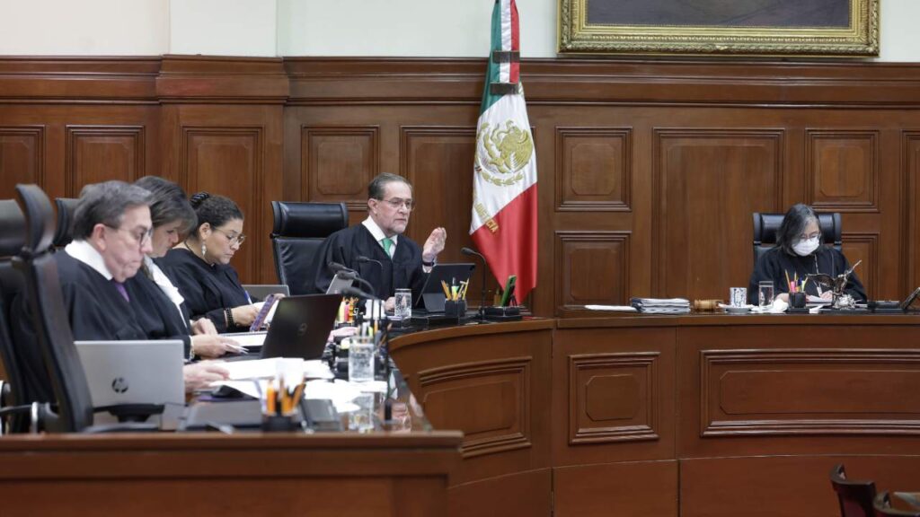 Magistrados de la Suprema Corte de Justicia de la Nación durante una sesión.