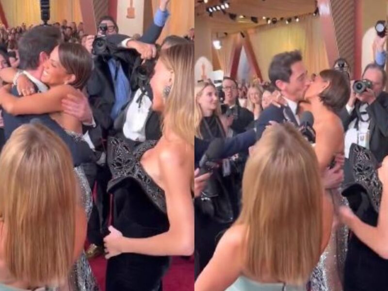 22 años después Halle Berry devuelve beso a Adrien Brody en los Oscar